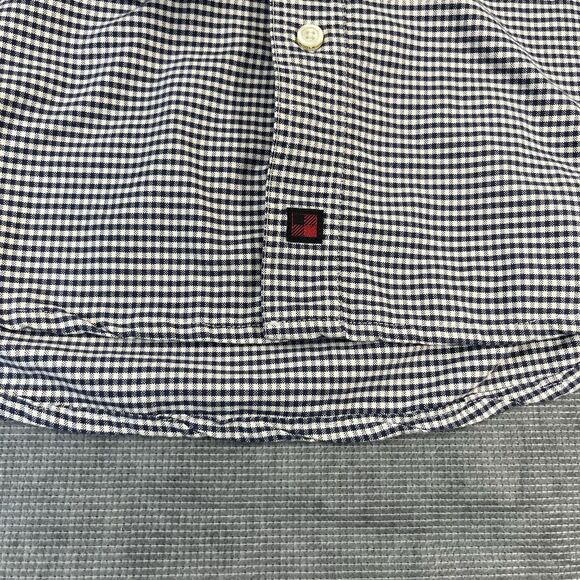 Woolrich Wool Blend Flannel Shirt Men LARGE Black Beige Plaid USA Pockets Button - Picture 7 of 10